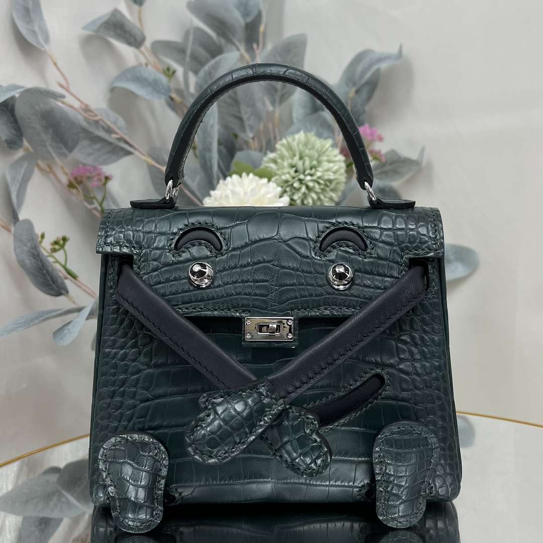 Hermes Kelly Doll alligator-7